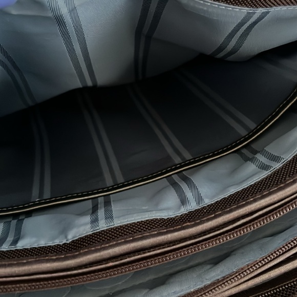 TUMI Women’s Brown Soft Multi Pocket Top Handle Crossbody Computer Bag w/ Pouch - Picture 9 of 12